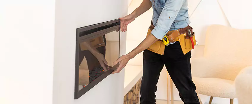Metal Fireplace Installation in Covina, California
